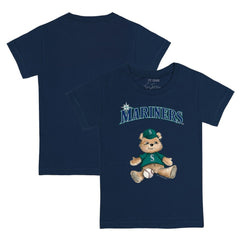 Navy Seattle Mariners Tiny Turnip Youth Teddy Boy T-Shirt