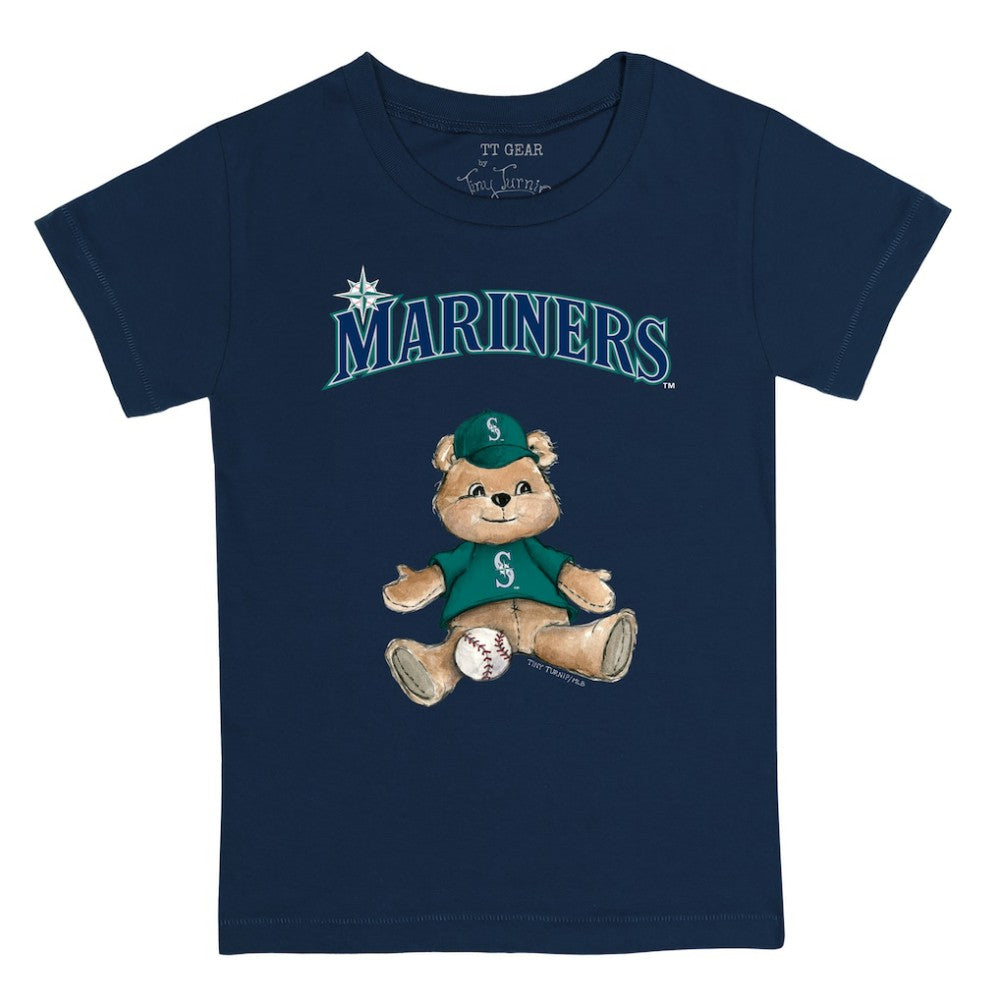 Navy Seattle Mariners Tiny Turnip Youth Teddy Boy T-Shirt