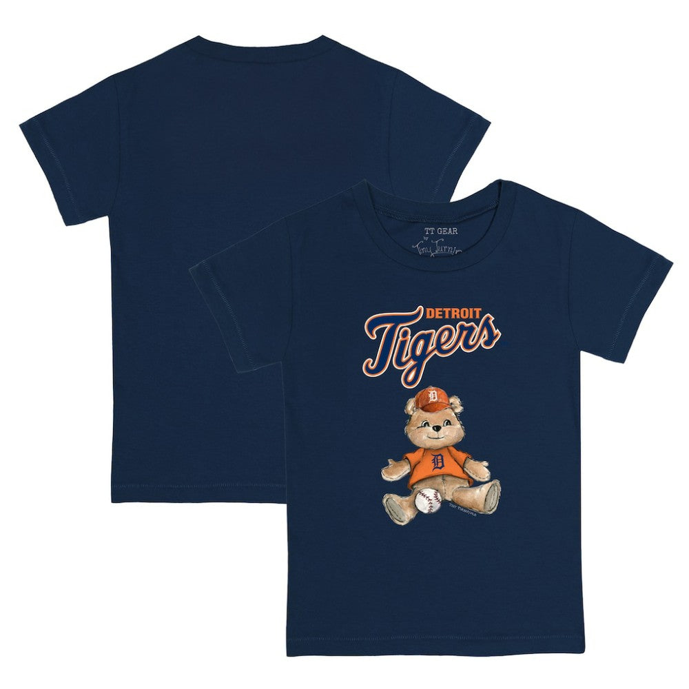 Navy Detroit Tigers Tiny Turnip Youth Teddy Boy T-Shirt