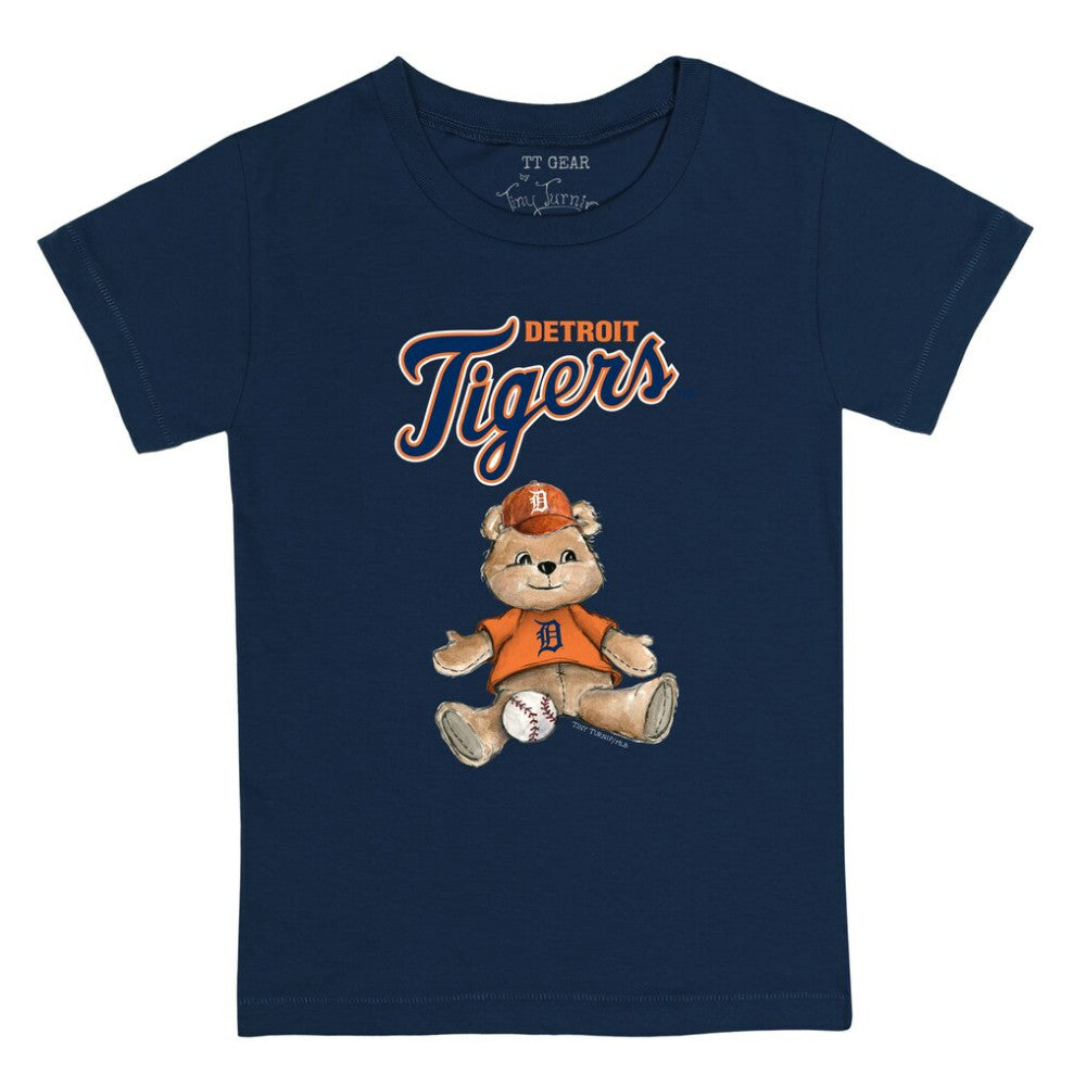 Navy Detroit Tigers Tiny Turnip Youth Teddy Boy T-Shirt