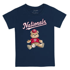 Navy Washington Nationals Tiny Turnip Youth Teddy Boy T-Shirt