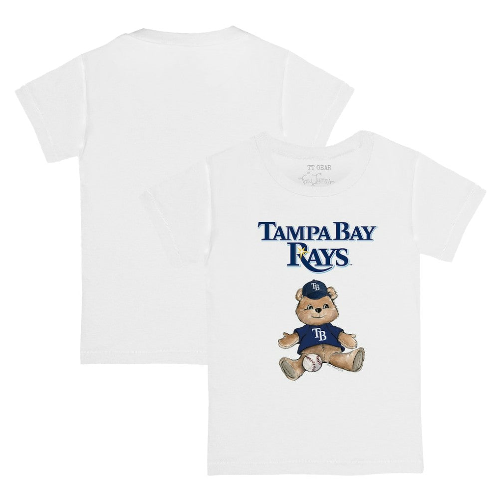 White Tampa Bay Rays Tiny Turnip Youth Teddy Boy T-Shirt