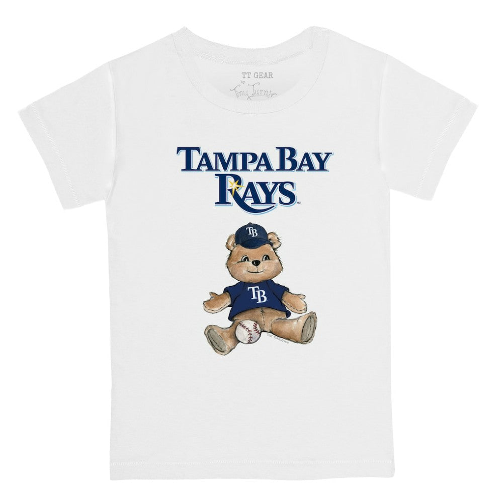 White Tampa Bay Rays Tiny Turnip Youth Teddy Boy T-Shirt