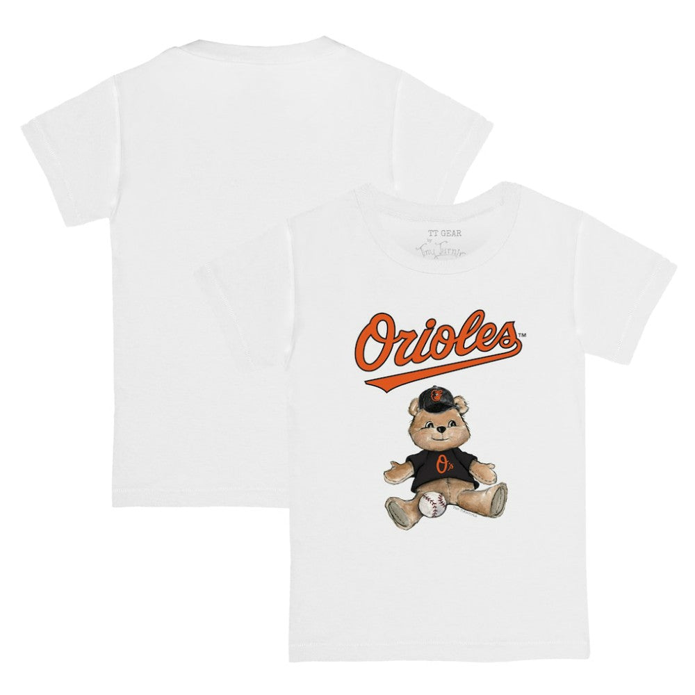 White Baltimore Orioles Tiny Turnip Youth Teddy Boy T-Shirt