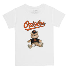 White Baltimore Orioles Tiny Turnip Youth Teddy Boy T-Shirt