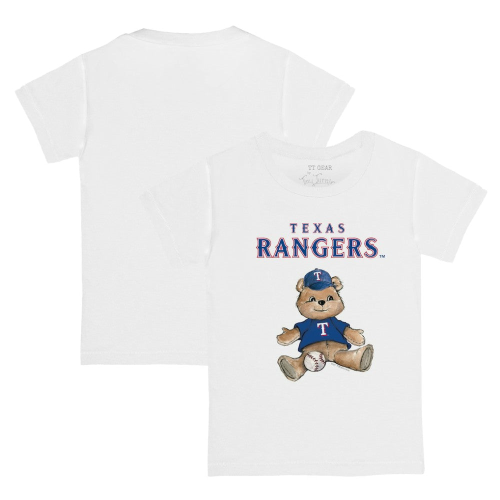 White Texas Rangers Tiny Turnip Youth Teddy Boy T-Shirt