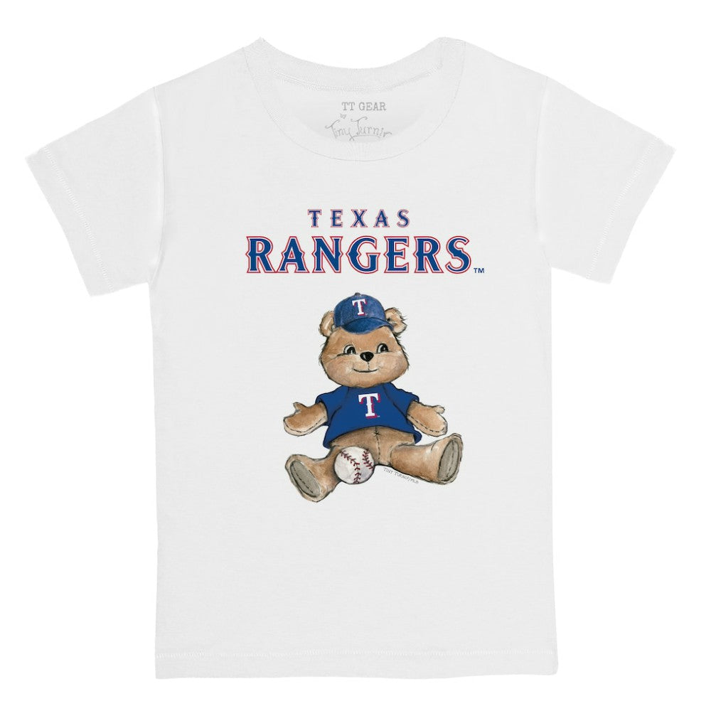 White Texas Rangers Tiny Turnip Youth Teddy Boy T-Shirt
