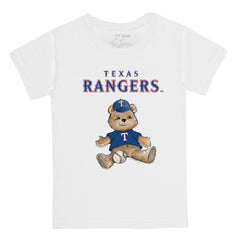 White Texas Rangers Tiny Turnip Youth Teddy Boy T-Shirt