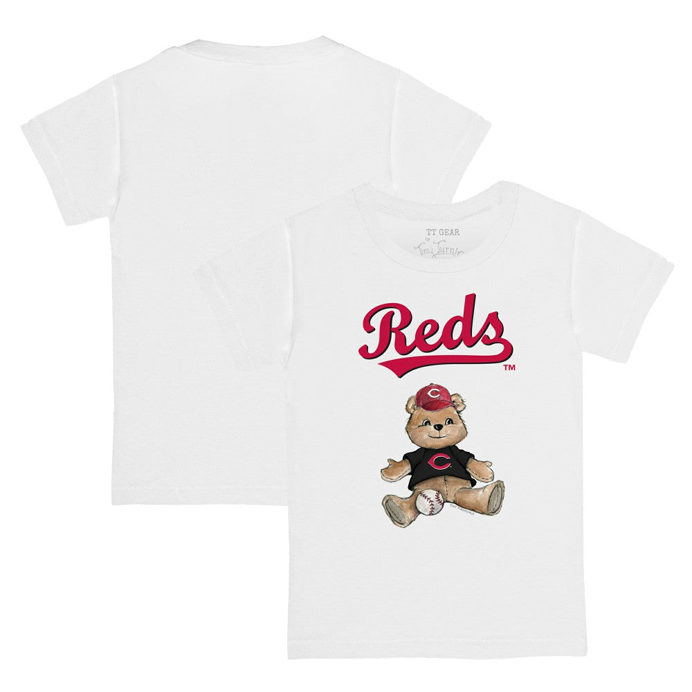 White Cincinnati Reds Tiny Turnip Youth Teddy Boy T-Shirt