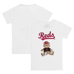 White Cincinnati Reds Tiny Turnip Youth Teddy Boy T-Shirt