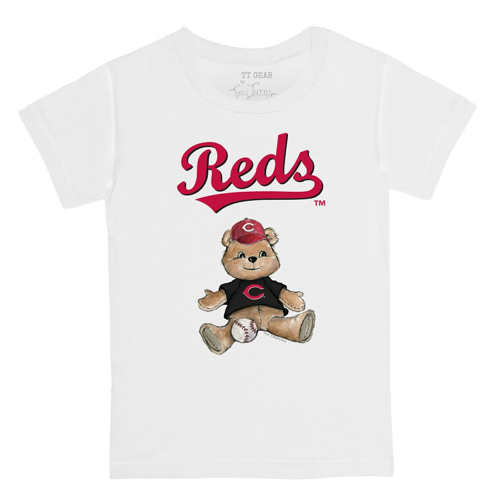 White Cincinnati Reds Tiny Turnip Youth Teddy Boy T-Shirt