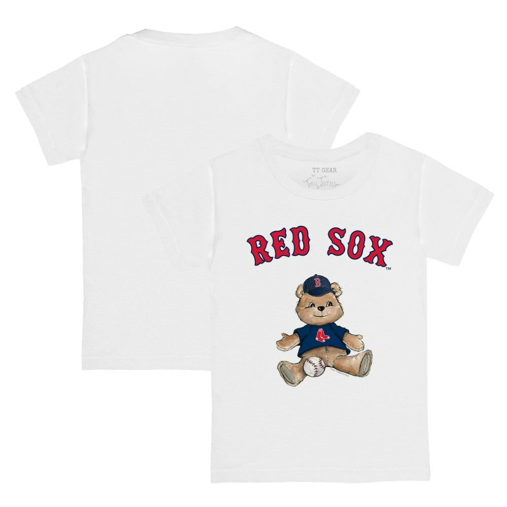 White Boston Red Sox Tiny Turnip Youth Teddy Boy T-Shirt