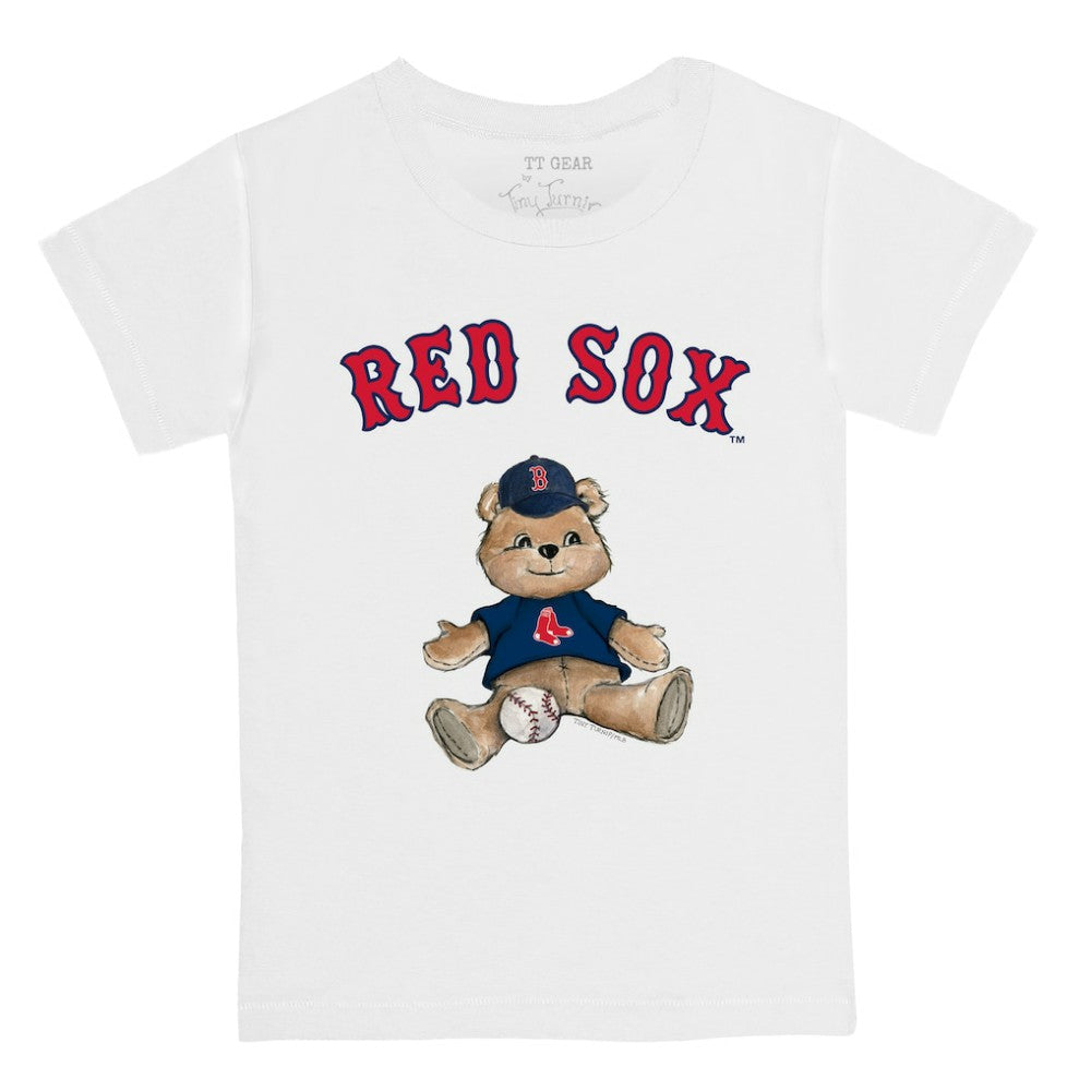White Boston Red Sox Tiny Turnip Youth Teddy Boy T-Shirt