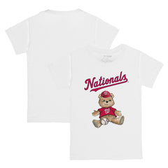White Washington Nationals Tiny Turnip Youth Teddy Boy T-Shirt