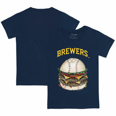 Navy Milwaukee Brewers Tiny Turnip Youth Burger T-Shirt