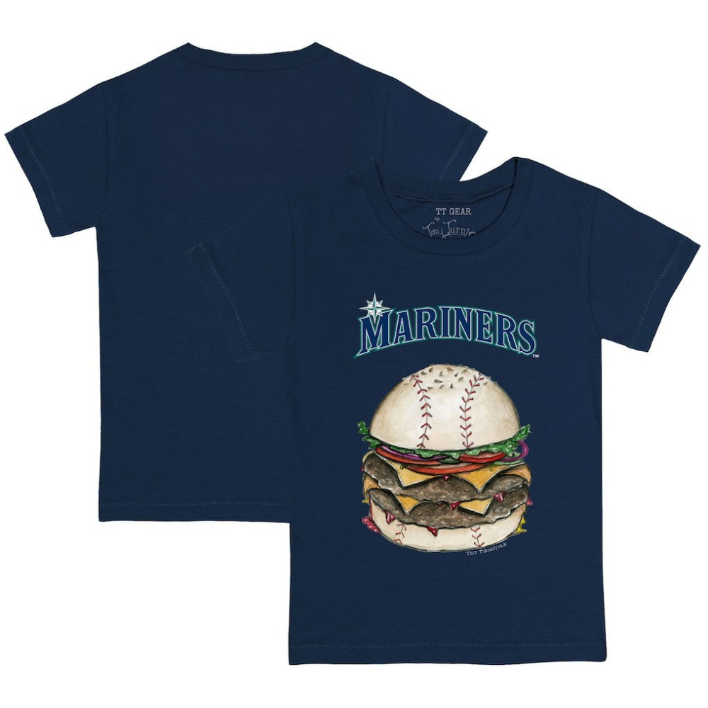 Navy Seattle Mariners Tiny Turnip Youth Burger T-Shirt