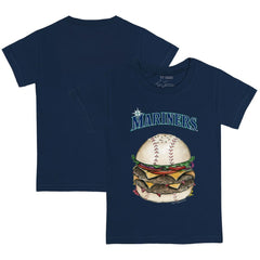 Navy Seattle Mariners Tiny Turnip Youth Burger T-Shirt