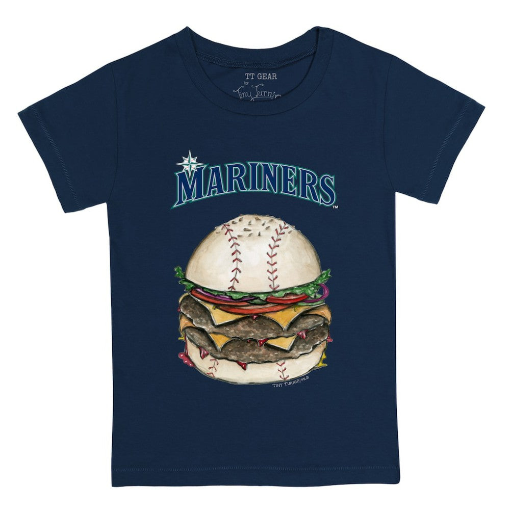 Navy Seattle Mariners Tiny Turnip Youth Burger T-Shirt