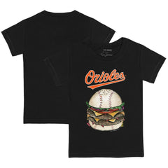 Black Baltimore Orioles Tiny Turnip Youth Burger T-Shirt