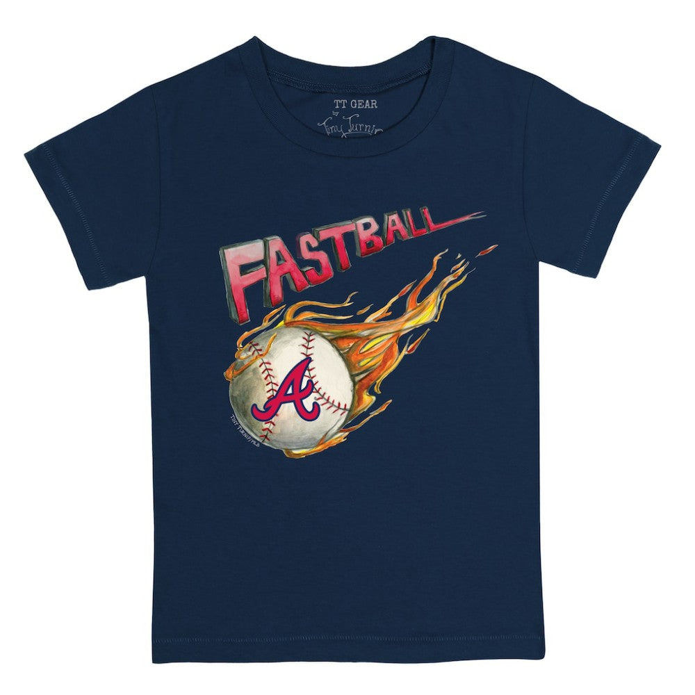 Navy Atlanta Braves Tiny Turnip Youth Fastball T-Shirt