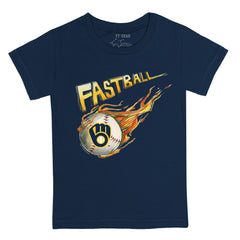 Navy Milwaukee Brewers Tiny Turnip Youth Fastball T-Shirt