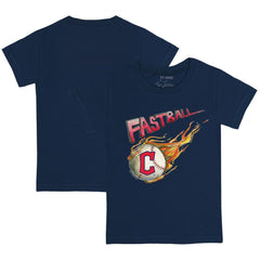 Navy Cleveland Guardians Tiny Turnip Youth Fastball T-Shirt