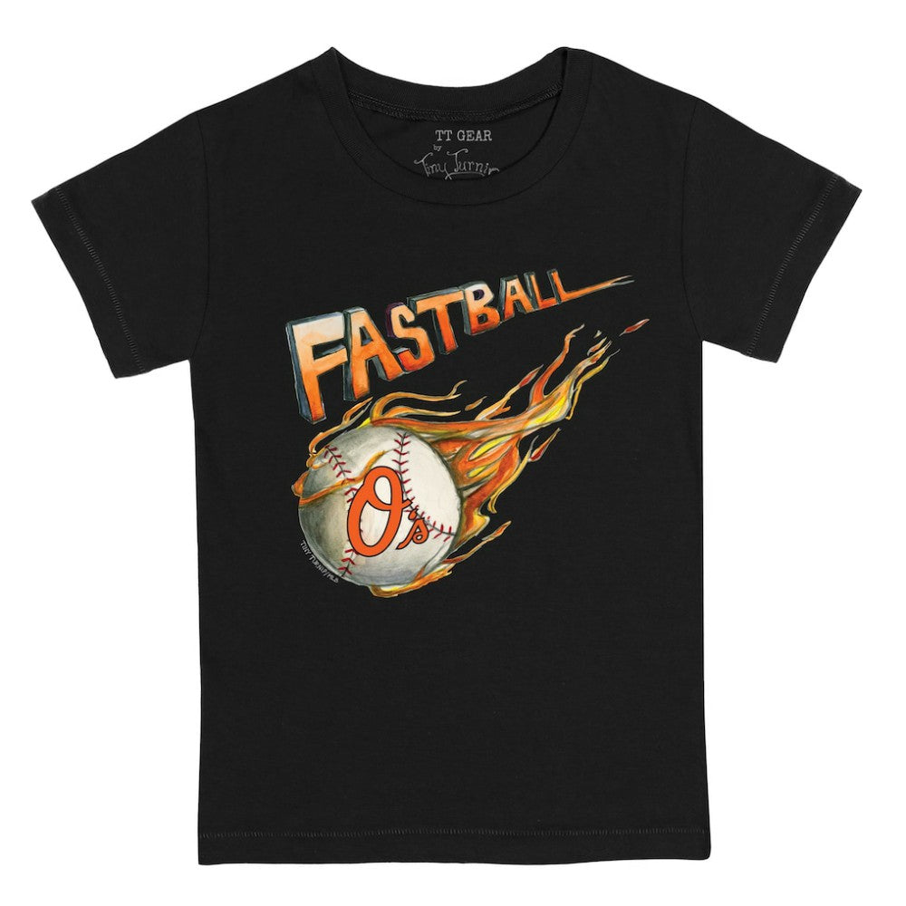 Black Baltimore Orioles Tiny Turnip Youth Fastball T-Shirt