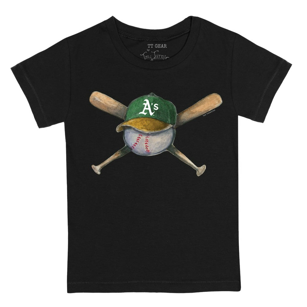 Black Athletics Tiny Turnip Youth Hat Crossbats T-Shirt