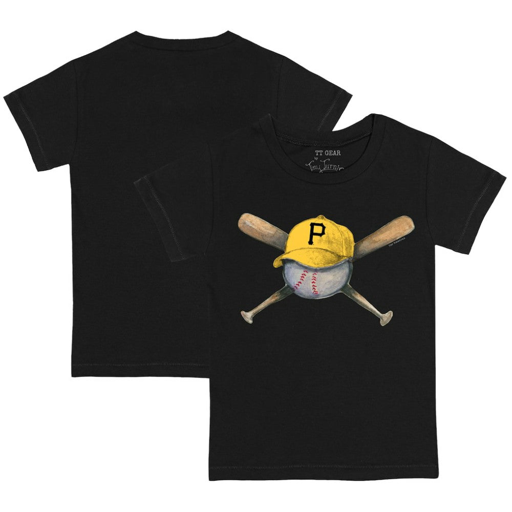 Black Pittsburgh Pirates Tiny Turnip Youth Hat Crossbats T-Shirt
