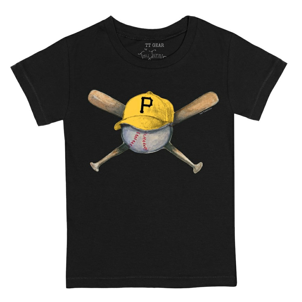 Black Pittsburgh Pirates Tiny Turnip Youth Hat Crossbats T-Shirt