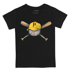 Black Pittsburgh Pirates Tiny Turnip Youth Hat Crossbats T-Shirt