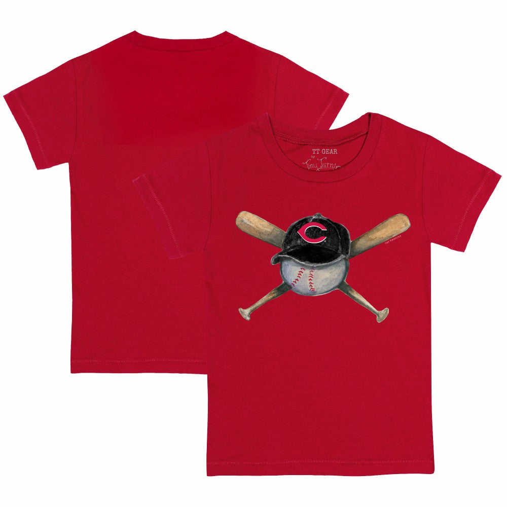 Red Cincinnati Reds Tiny Turnip Youth Hat Crossbats T-Shirt