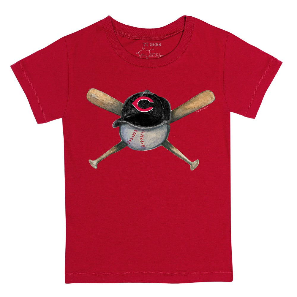 Red Cincinnati Reds Tiny Turnip Youth Hat Crossbats T-Shirt
