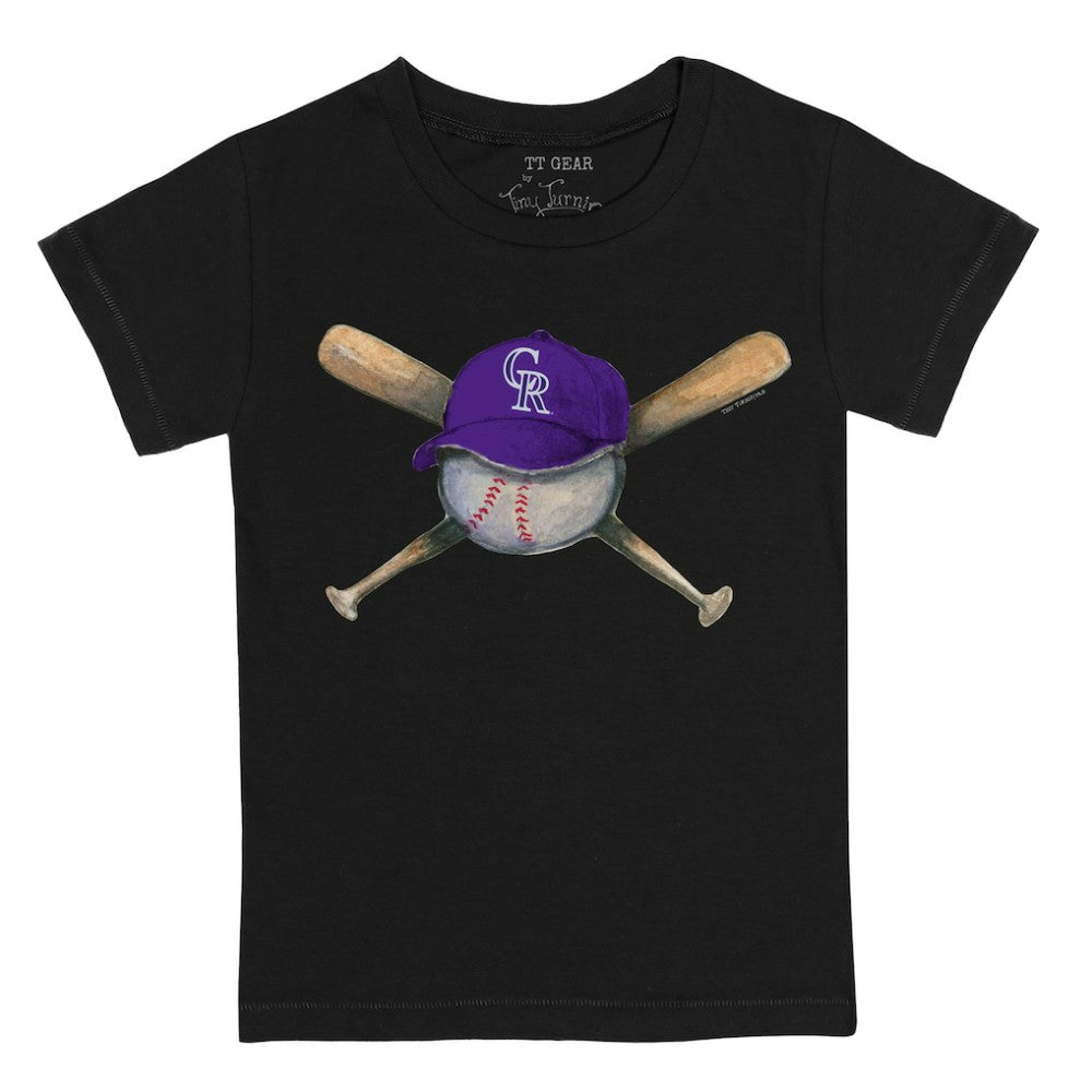Black Colorado Rockies Tiny Turnip Youth Hat Crossbats T-Shirt
