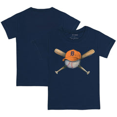 Navy Detroit Tigers Tiny Turnip Youth Hat Crossbats T-Shirt