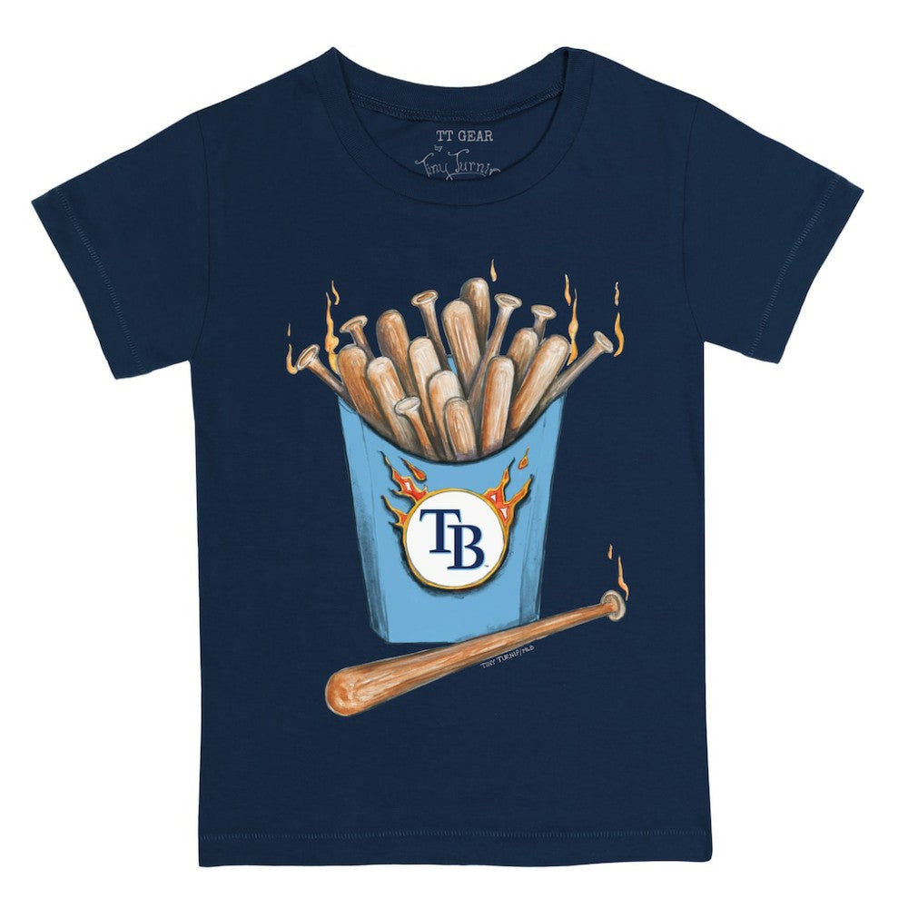 Navy Tampa Bay Rays Tiny Turnip Youth Hot Bats T-Shirt