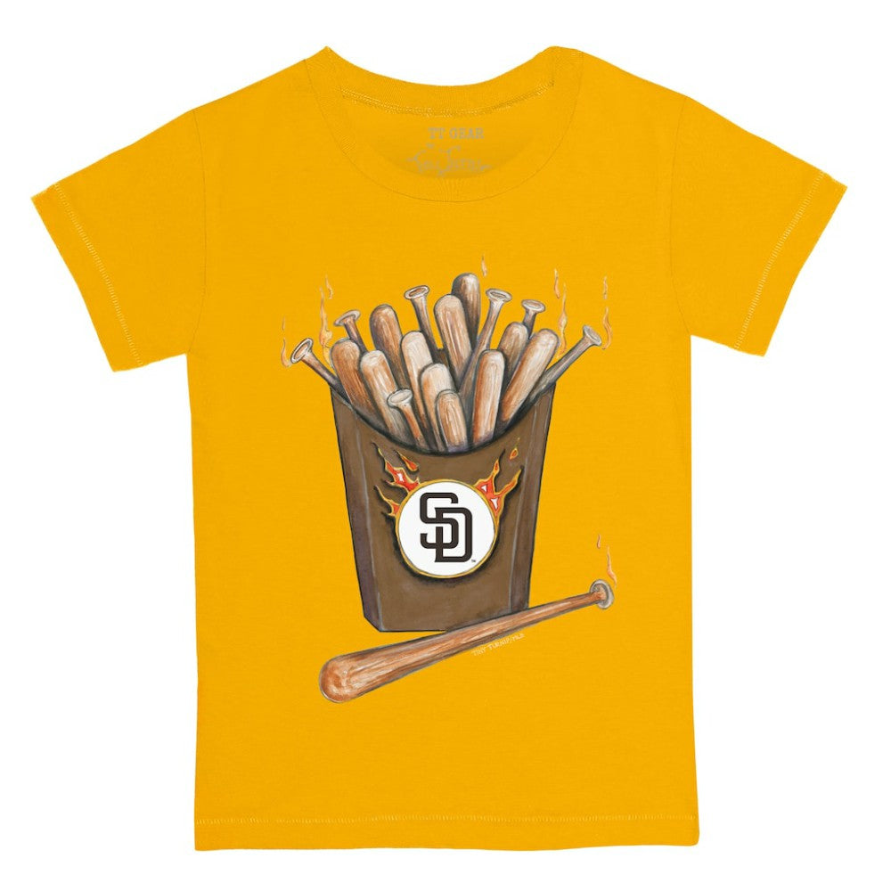 Gold San Diego Padres Tiny Turnip Youth Hot Bats T-Shirt