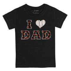 Black Baltimore Orioles Tiny Turnip Youth I Love Dad T-Shirt