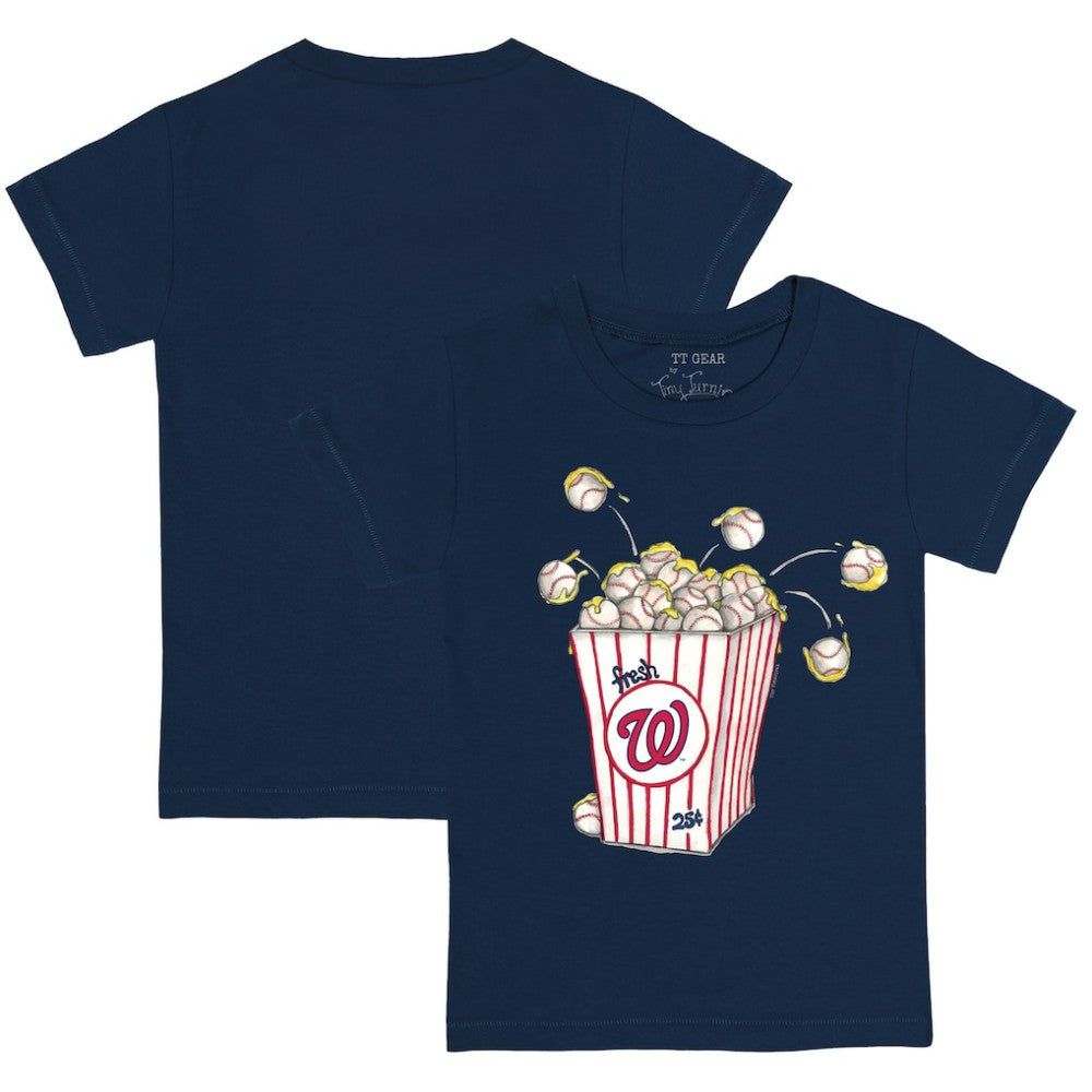 Navy Washington Nationals Tiny Turnip Youth Popcorn T-Shirt
