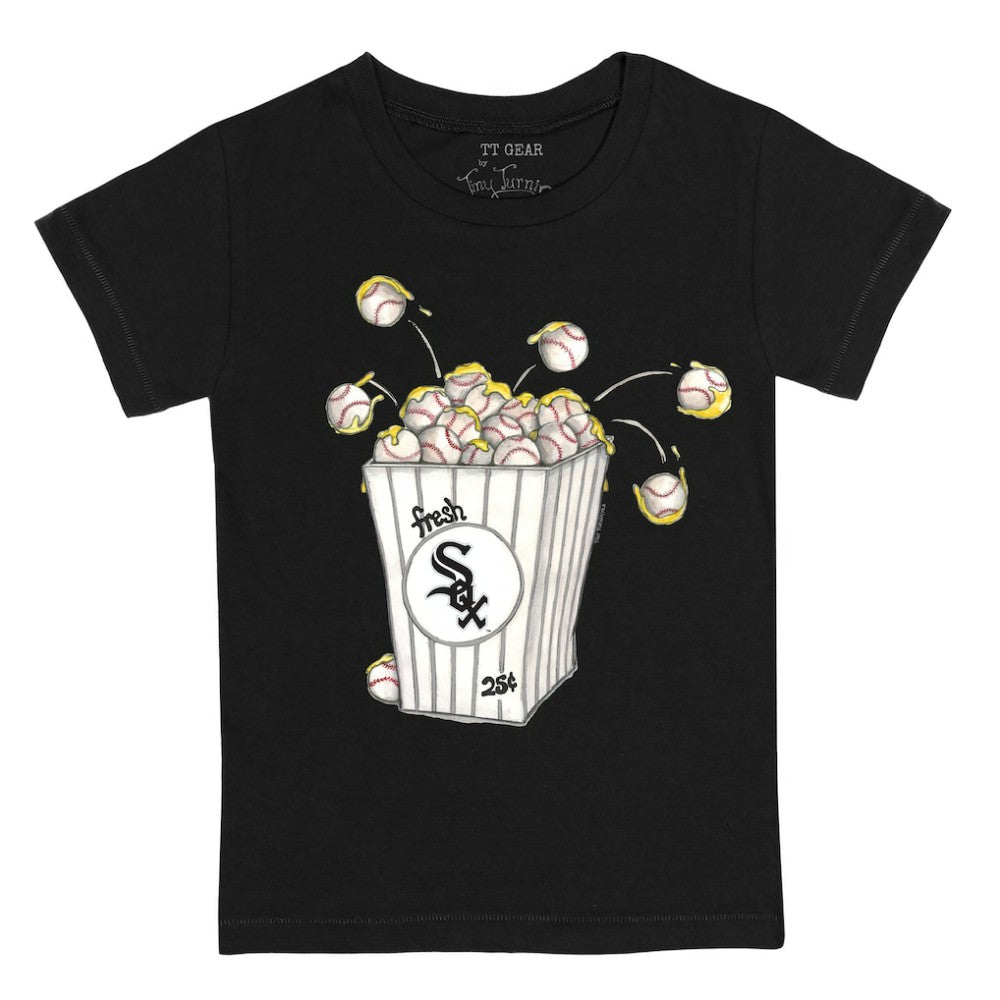 Black Chicago White Sox Tiny Turnip Youth Popcorn T-Shirt