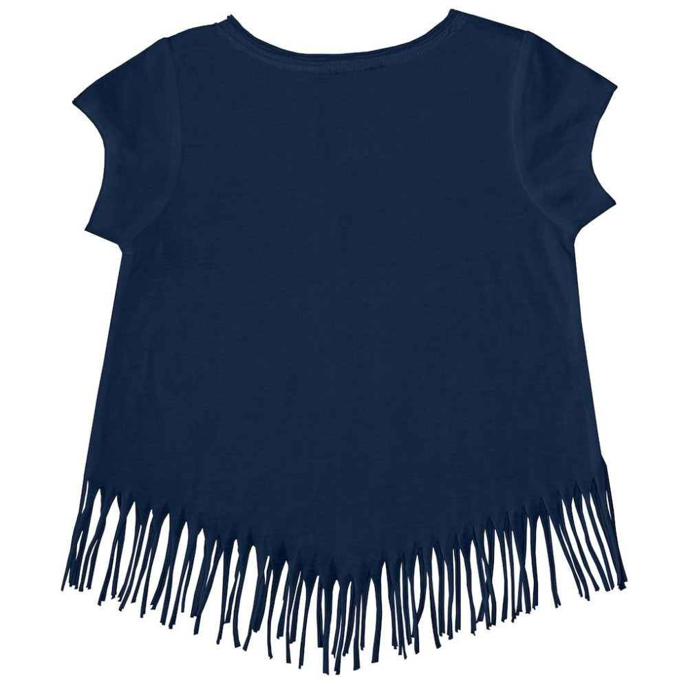 Navy Tampa Bay Rays Tiny Turnip Girls Youth Prism Arrows Fringe T-Shirt