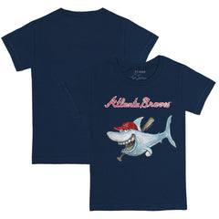 Navy Atlanta Braves Tiny Turnip Youth Shark T-Shirt