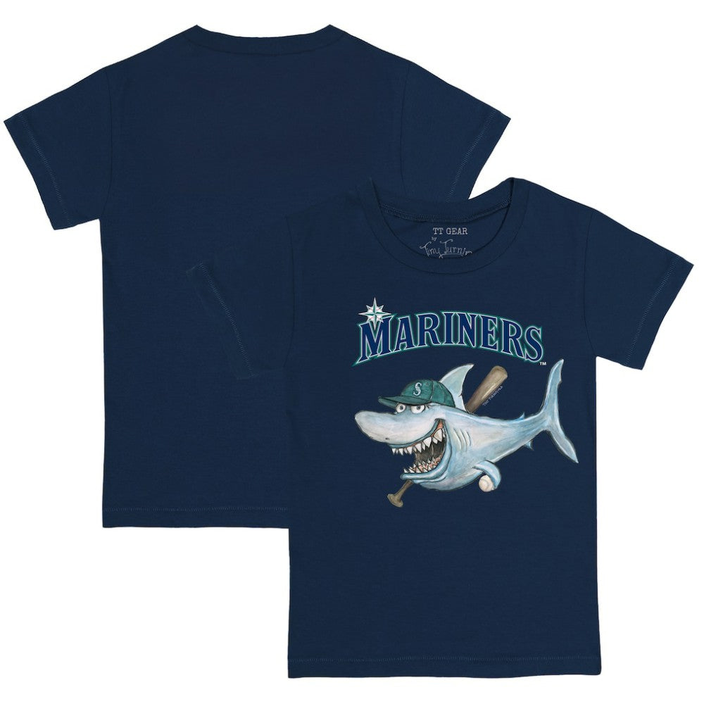 Navy Seattle Mariners Tiny Turnip Youth Shark T-Shirt