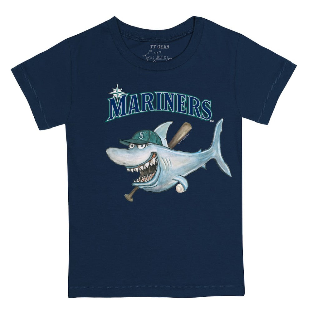 Navy Seattle Mariners Tiny Turnip Youth Shark T-Shirt