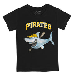 Black Pittsburgh Pirates Tiny Turnip Youth Shark T-Shirt