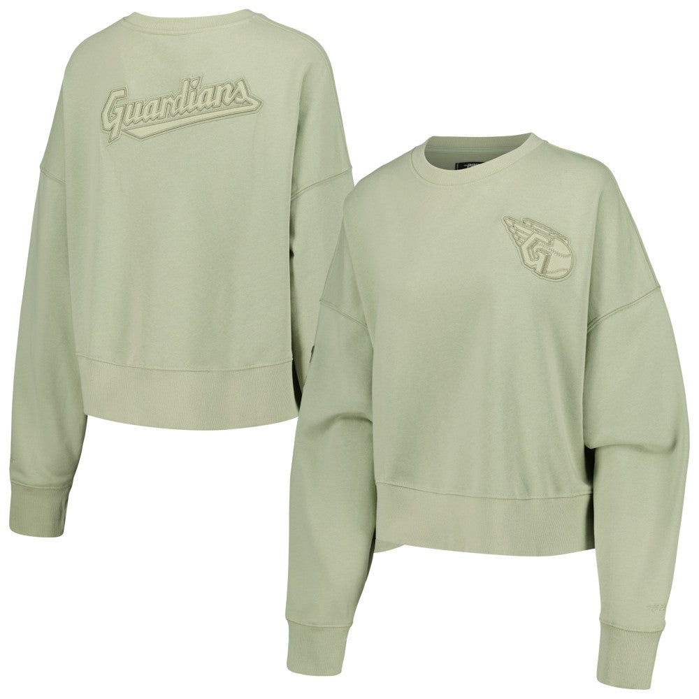 Green Cleveland Guardians Pro Standard Women's Fleece Pullover Sweatshirt
