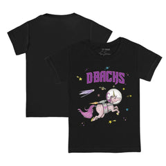 Black Arizona Diamondbacks Tiny Turnip Youth Space Unicorn T-Shirt