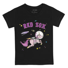 Black Boston Red Sox Tiny Turnip Youth Space Unicorn T-Shirt