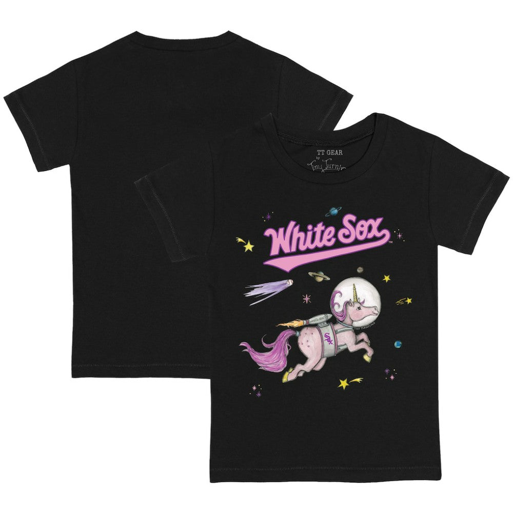 Black Chicago White Sox Tiny Turnip Youth Space Unicorn T-Shirt