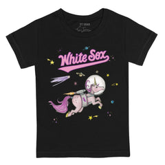 Black Chicago White Sox Tiny Turnip Youth Space Unicorn T-Shirt